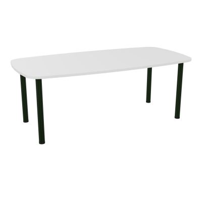 TABLE OVALE P100X200 PRÉ PERÇÉ OBT 4 PIEDS RONDS ÉP. 25 MM  MG ST