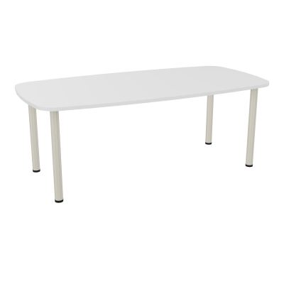 TABLE OVALE P100X200 PRÉ PERÇÉ OBT 4 PIEDS RONDS ÉP. 25 MM  MG ZC