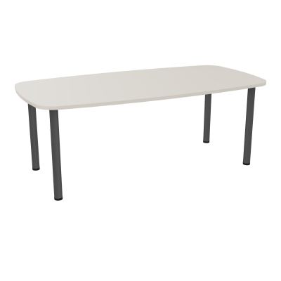 TABLE OVALE P100X200 PRÉ PERÇÉ OBT 4 PIEDS RONDS ÉP. 25 MM  N5 SC