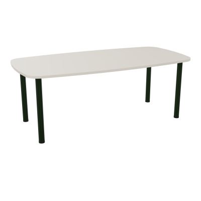 TABLE OVALE P100X200 PRÉ PERÇÉ OBT 4 PIEDS RONDS ÉP. 25 MM  N5 ST