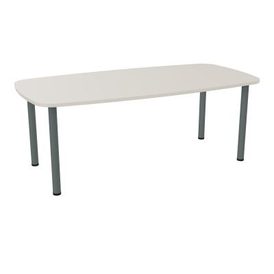 TABLE OVALE P100X200 PRÉ PERÇÉ OBT 4 PIEDS RONDS ÉP. 25 MM  N5 SU