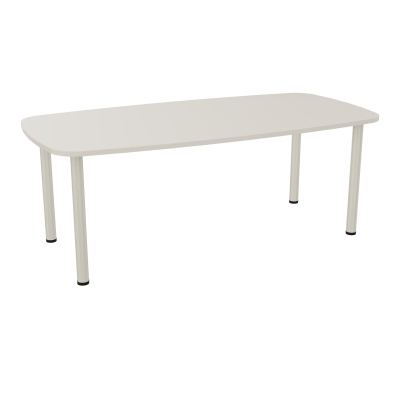 TABLE OVALE P100X200 PRÉ PERÇÉ OBT 4 PIEDS RONDS ÉP. 25 MM  N5 ZC