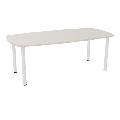TABLE OVALE P100X200 PRÉ PERÇÉ OBT 4 PIEDS RONDS ÉP. 25 MM  N5 ZO