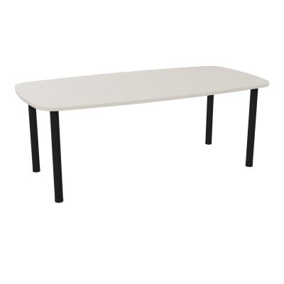 TABLE OVALE P100X200 PRÉ PERÇÉ OBT 4 PIEDS RONDS ÉP. 25 MM  N5 ZP