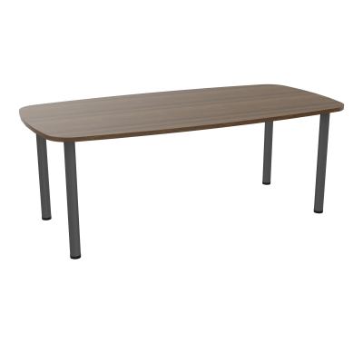 TABLE OVALE P100X200 PRÉ PERÇÉ OBT 4 PIEDS RONDS ÉP. 25 MM  N6 SC