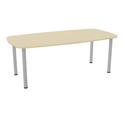 TABLE OVALE P100X200 PRÉ PERÇÉ OBT 4 PIEDS RONDS ÉP. 25 MM  N8 SA