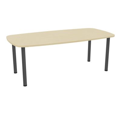 TABLE OVALE P100X200 PRÉ PERÇÉ OBT 4 PIEDS RONDS ÉP. 25 MM  N8 SC