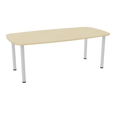TABLE OVALE P100X200 PRÉ PERÇÉ OBT 4 PIEDS RONDS ÉP. 25 MM  N8 SD