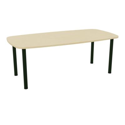 TABLE OVALE P100X200 PRÉ PERÇÉ OBT 4 PIEDS RONDS ÉP. 25 MM  N8 ST