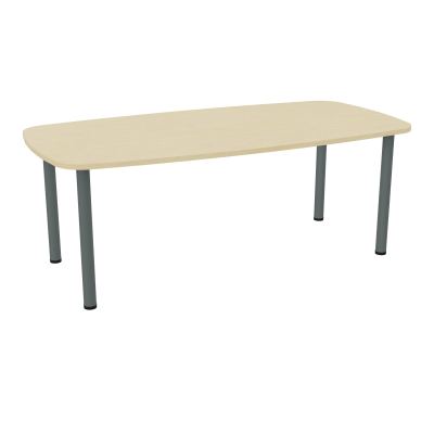 TABLE OVALE P100X200 PRÉ PERÇÉ OBT 4 PIEDS RONDS ÉP. 25 MM  N8 SU
