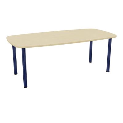 TABLE OVALE P100X200 PRÉ PERÇÉ OBT 4 PIEDS RONDS ÉP. 25 MM  N8 X4