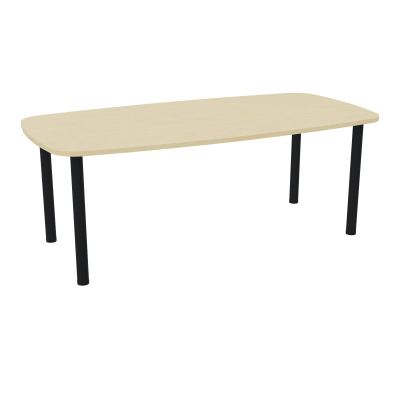 TABLE OVALE P100X200 PRÉ PERÇÉ OBT 4 PIEDS RONDS ÉP. 25 MM  N8 ZP