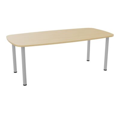TABLE OVALE P100X200 PRÉ PERÇÉ OBT 4 PIEDS RONDS ÉP. 25 MM  R1 SA