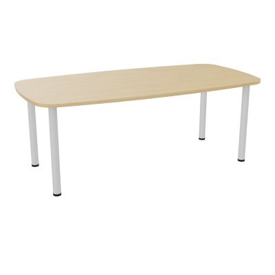 TABLE OVALE P100X200 PRÉ PERÇÉ OBT 4 PIEDS RONDS ÉP. 25 MM  R1 SD