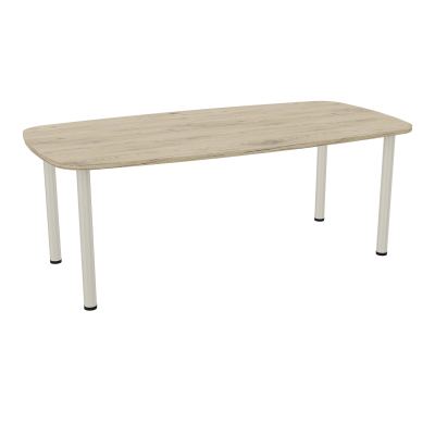 TABLE OVALE P100X200 PRÉ PERÇÉ OBT 4 PIEDS RONDS ÉP. 25 MM  R3 ZC