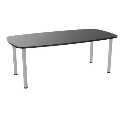 TABLE OVALE P100X200 PRÉ PERÇÉ OBT 4 PIEDS RONDS ÉP. 25 MM  R9 SA