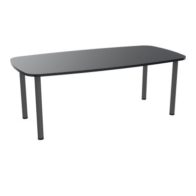 TABLE OVALE P100X200 PRÉ PERÇÉ OBT 4 PIEDS RONDS ÉP. 25 MM  R9 SC