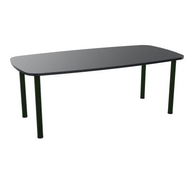 TABLE OVALE P100X200 PRÉ PERÇÉ OBT 4 PIEDS RONDS ÉP. 25 MM  R9 ST