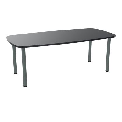 TABLE OVALE P100X200 PRÉ PERÇÉ OBT 4 PIEDS RONDS ÉP. 25 MM  R9 SU