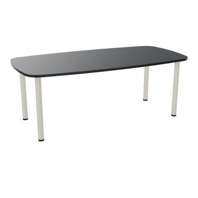 TABLE OVALE P100X200 PRÉ PERÇÉ OBT 4 PIEDS RONDS ÉP. 25 MM  R9 ZC