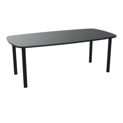 TABLE OVALE P100X200 PRÉ PERÇÉ OBT 4 PIEDS RONDS ÉP. 25 MM  R9 ZP