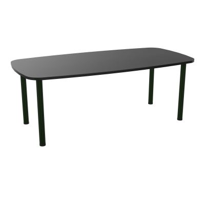 TABLE OVALE P100X200 PRÉ PERÇÉ OBT 4 PIEDS RONDS ÉP. 25 MM  RK ST