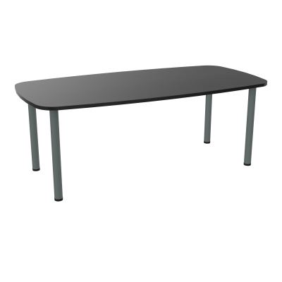 TABLE OVALE P100X200 PRÉ PERÇÉ OBT 4 PIEDS RONDS ÉP. 25 MM  RK SU
