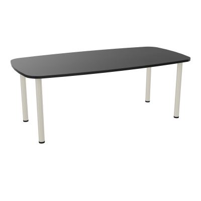 TABLE OVALE P100X200 PRÉ PERÇÉ OBT 4 PIEDS RONDS ÉP. 25 MM  RK ZC
