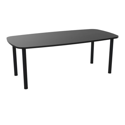 TABLE OVALE P100X200 PRÉ PERÇÉ OBT 4 PIEDS RONDS ÉP. 25 MM  RK ZP