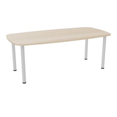 TABLE OVALE P100X200 PRÉ PERÇÉ OBT 4 PIEDS RONDS ÉP. 25 MM  RZ SD