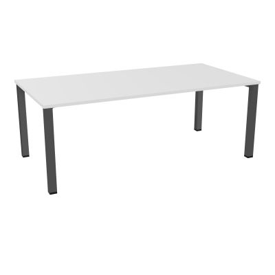 TABLE RECTANGULAIRE P100X200PRÉ PERÇÉ 2XOBT 4 PIEDS CARRÉS 60X60 ÉP. 25 MM  MG SC