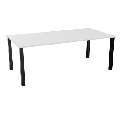 TABLE RECTANGULAIRE P100X200PRÉ PERÇÉ 2XOBT 4 PIEDS CARRÉS 60X60 ÉP. 25 MM  MG SG