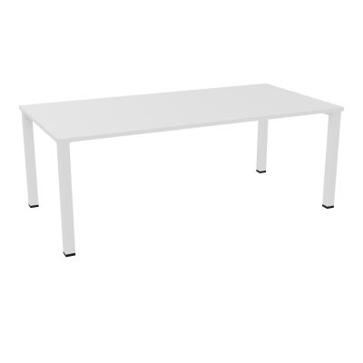 TABLE RECTANGULAIRE P100X200PRÉ PERÇÉ 2XOBT 4 PIEDS CARRÉS 60X60 ÉP. 25 MM  MG SO