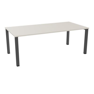 TABLE RECTANGULAIRE P100X200PRÉ PERÇÉ 2XOBT 4 PIEDS CARRÉS 60X60 ÉP. 25 MM  N5 SC