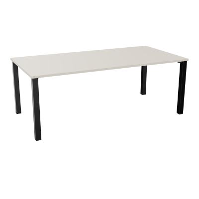 TABLE RECTANGULAIRE P100X200PRÉ PERÇÉ 2XOBT 4 PIEDS CARRÉS 60X60 ÉP. 25 MM  N5 SG