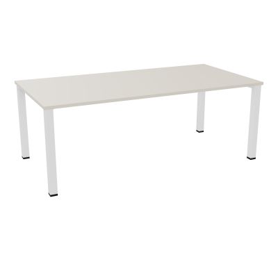TABLE RECTANGULAIRE P100X200PRÉ PERÇÉ 2XOBT 4 PIEDS CARRÉS 60X60 ÉP. 25 MM  N5 SO