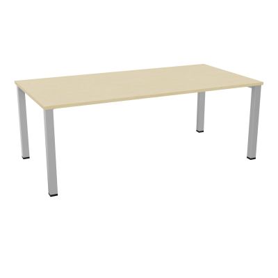 TABLE RECTANGULAIRE P100X200PRÉ PERÇÉ 2XOBT 4 PIEDS CARRÉS 60X60 ÉP. 25 MM  N8 SA