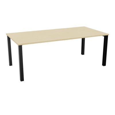 TABLE RECTANGULAIRE P100X200PRÉ PERÇÉ 2XOBT 4 PIEDS CARRÉS 60X60 ÉP. 25 MM  N8 SG
