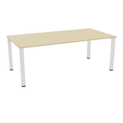 TABLE RECTANGULAIRE P100X200PRÉ PERÇÉ 2XOBT 4 PIEDS CARRÉS 60X60 ÉP. 25 MM  N8 SO