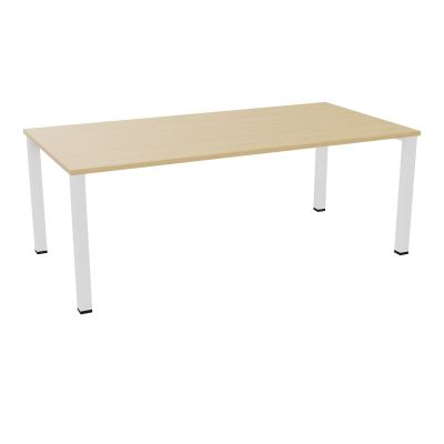 TABLE RECTANGULAIRE P100X200PRÉ PERÇÉ 2XOBT 4 PIEDS CARRÉS 60X60 ÉP. 25 MM  R1 SO