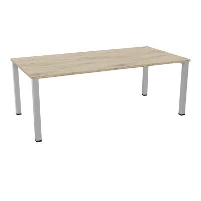 TABLE RECTANGULAIRE P100X200PRÉ PERÇÉ 2XOBT 4 PIEDS CARRÉS 60X60 ÉP. 25 MM  R3 SA