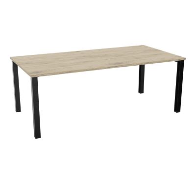 TABLE RECTANGULAIRE P100X200PRÉ PERÇÉ 2XOBT 4 PIEDS CARRÉS 60X60 ÉP. 25 MM  R3 SG