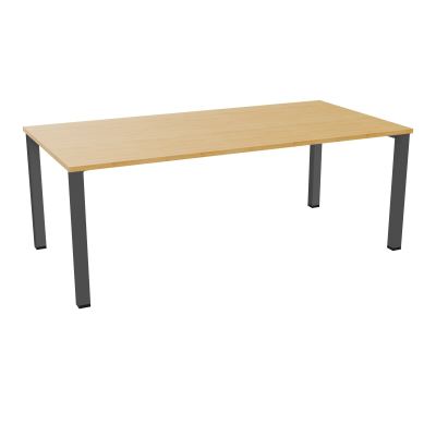 TABLE RECTANGULAIRE P100X200PRÉ PERÇÉ 2XOBT 4 PIEDS CARRÉS 60X60 ÉP. 25 MM  R5 SC