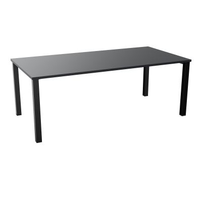 TABLE RECTANGULAIRE P100X200PRÉ PERÇÉ 2XOBT 4 PIEDS CARRÉS 60X60 ÉP. 25 MM  R9 SG
