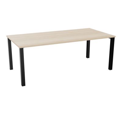 TABLE RECTANGULAIRE P100X200PRÉ PERÇÉ 2XOBT 4 PIEDS CARRÉS 60X60 ÉP. 25 MM  RZ SG