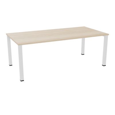 TABLE RECTANGULAIRE P100X200PRÉ PERÇÉ 2XOBT 4 PIEDS CARRÉS 60X60 ÉP. 25 MM  RZ SO