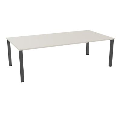 TABLE RECTANGULAIRE P120X240PRÉ PERÇÉ 4XOBT 4 PIEDS CARRÉS 60X60 ÉP. 25 MM  N5 SC