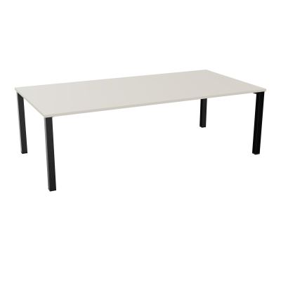 TABLE RECTANGULAIRE P120X240PRÉ PERÇÉ 4XOBT 4 PIEDS CARRÉS 60X60 ÉP. 25 MM  N5 SG