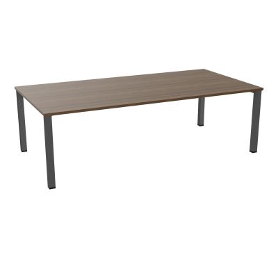 TABLE RECTANGULAIRE P120X240PRÉ PERÇÉ 4XOBT 4 PIEDS CARRÉS 60X60 ÉP. 25 MM  N6 SC