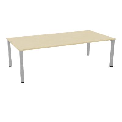 TABLE RECTANGULAIRE P120X240PRÉ PERÇÉ 4XOBT 4 PIEDS CARRÉS 60X60 ÉP. 25 MM  N8 SA
